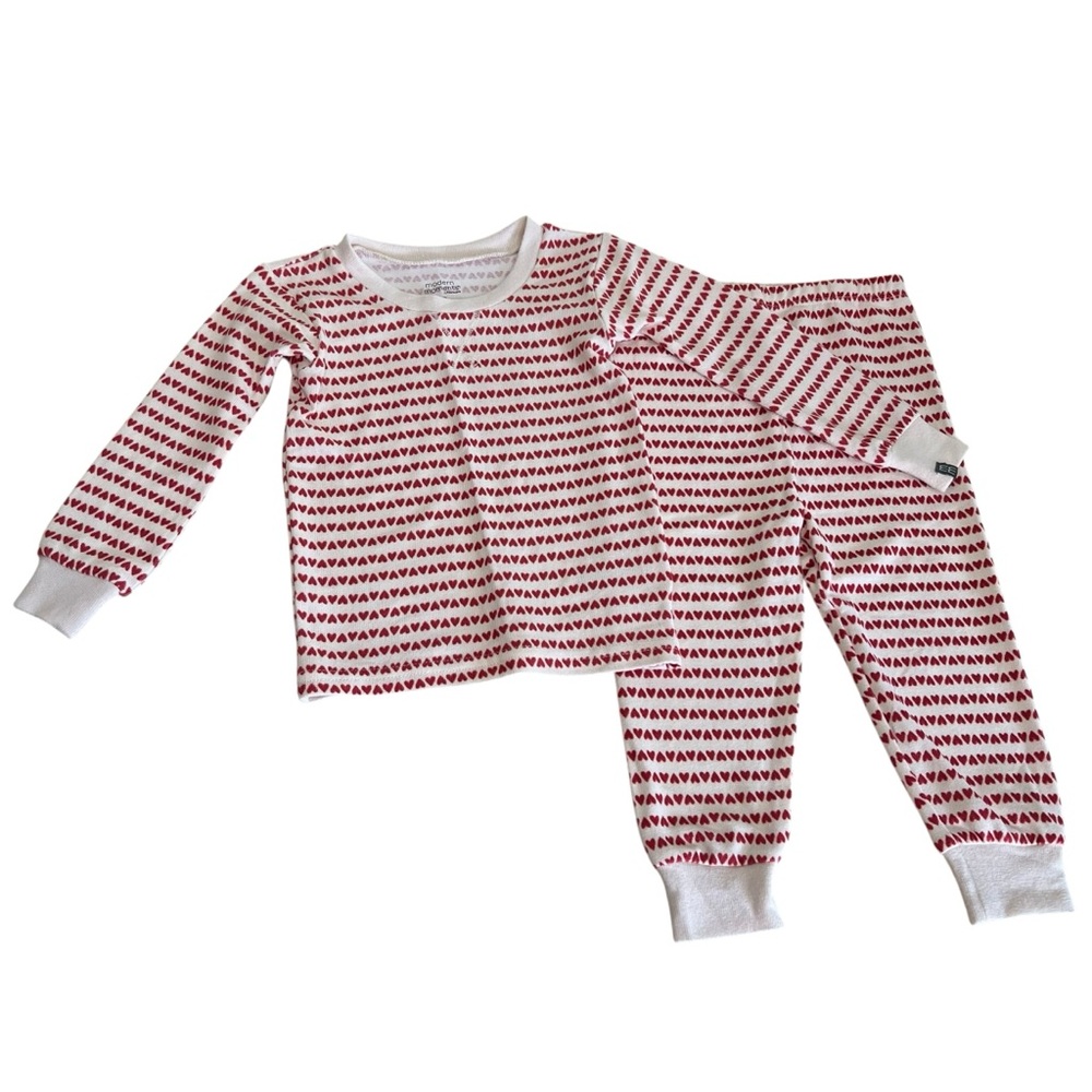 NWOT Modern Moments Heart Stripe Pajama Set Size 2T